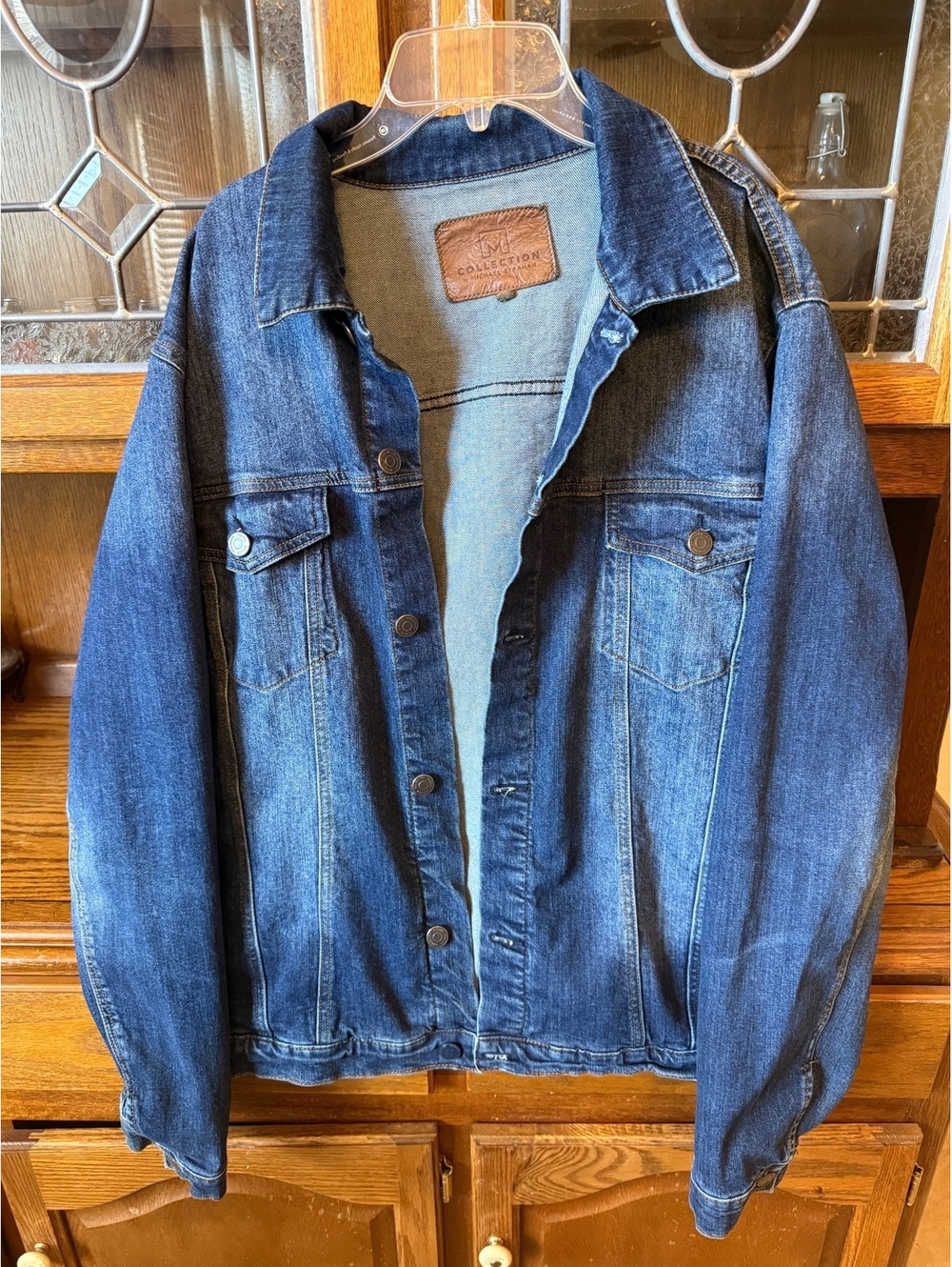 M Collection by Michael Strahan Men’s Denim Jacket XXL Ombre Wash Trucker
